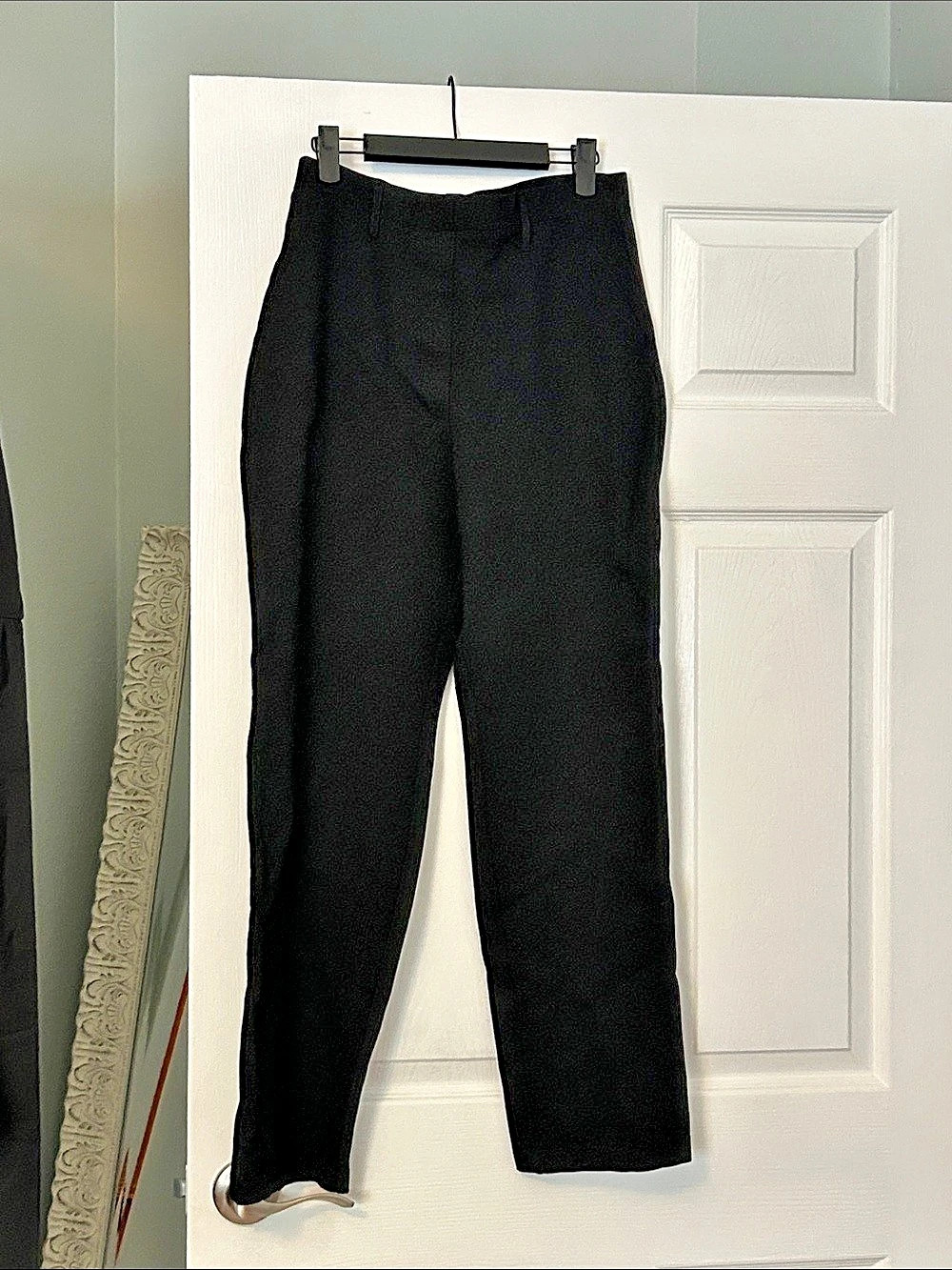 Black Straight-Leg Pants